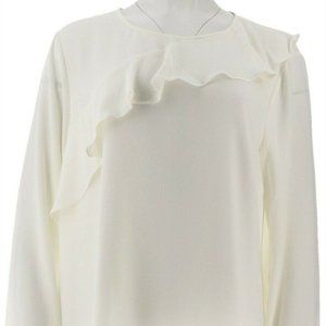 WOMEN'S SIZE L RUFFLE BLOUSE
